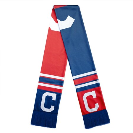 Forever Collectibles Cleveland Indians Scarf Colorblock Big Logo Design 9141896821